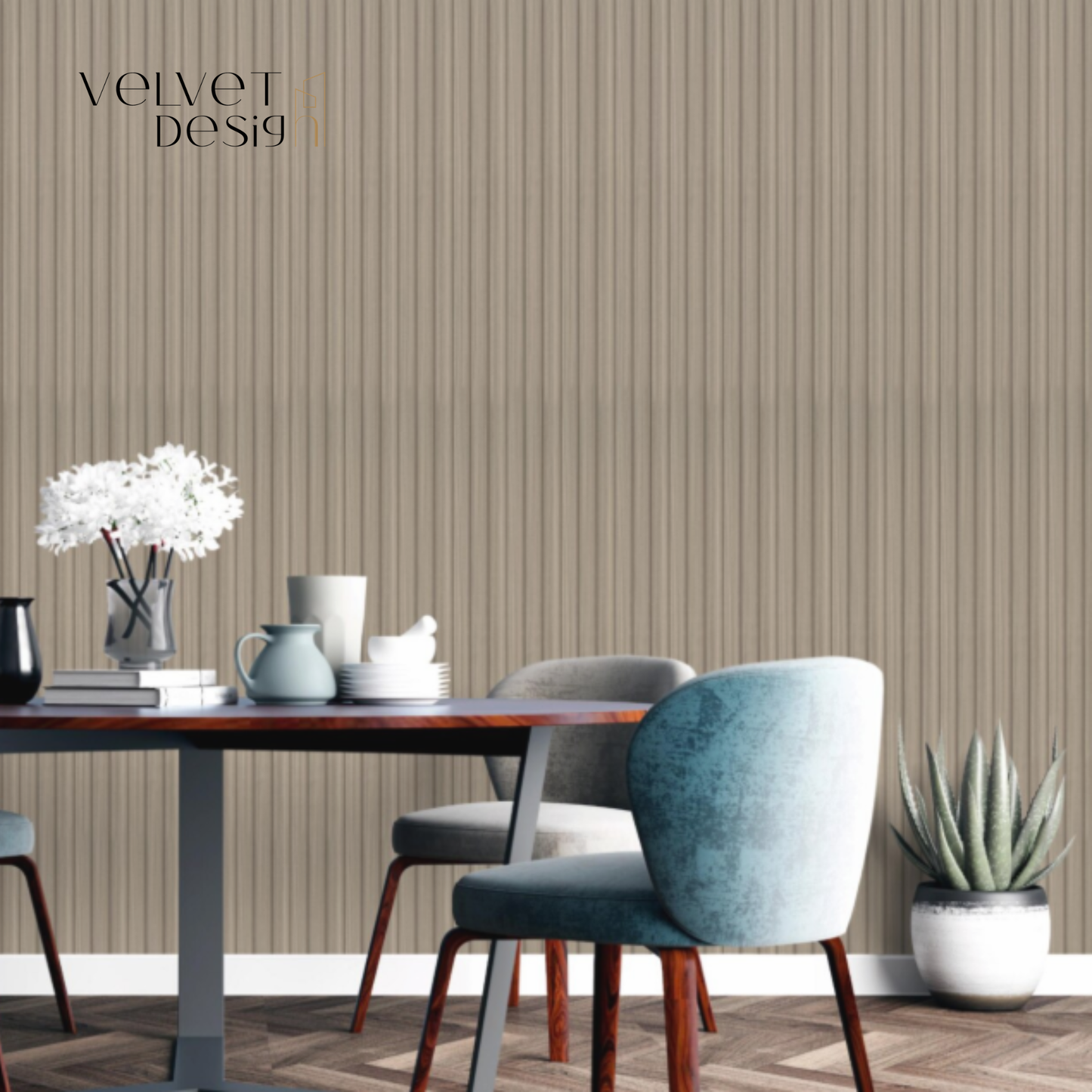 Panou decorativ din PVC (Policlorura de Vinil), Usor, Durabil, Rezistent la Umiditate, Mucegai si Uzura, Culoare Stejar Sonoma, 2.85 x 0.17 m, grosime 9 mm, VelvetDesign