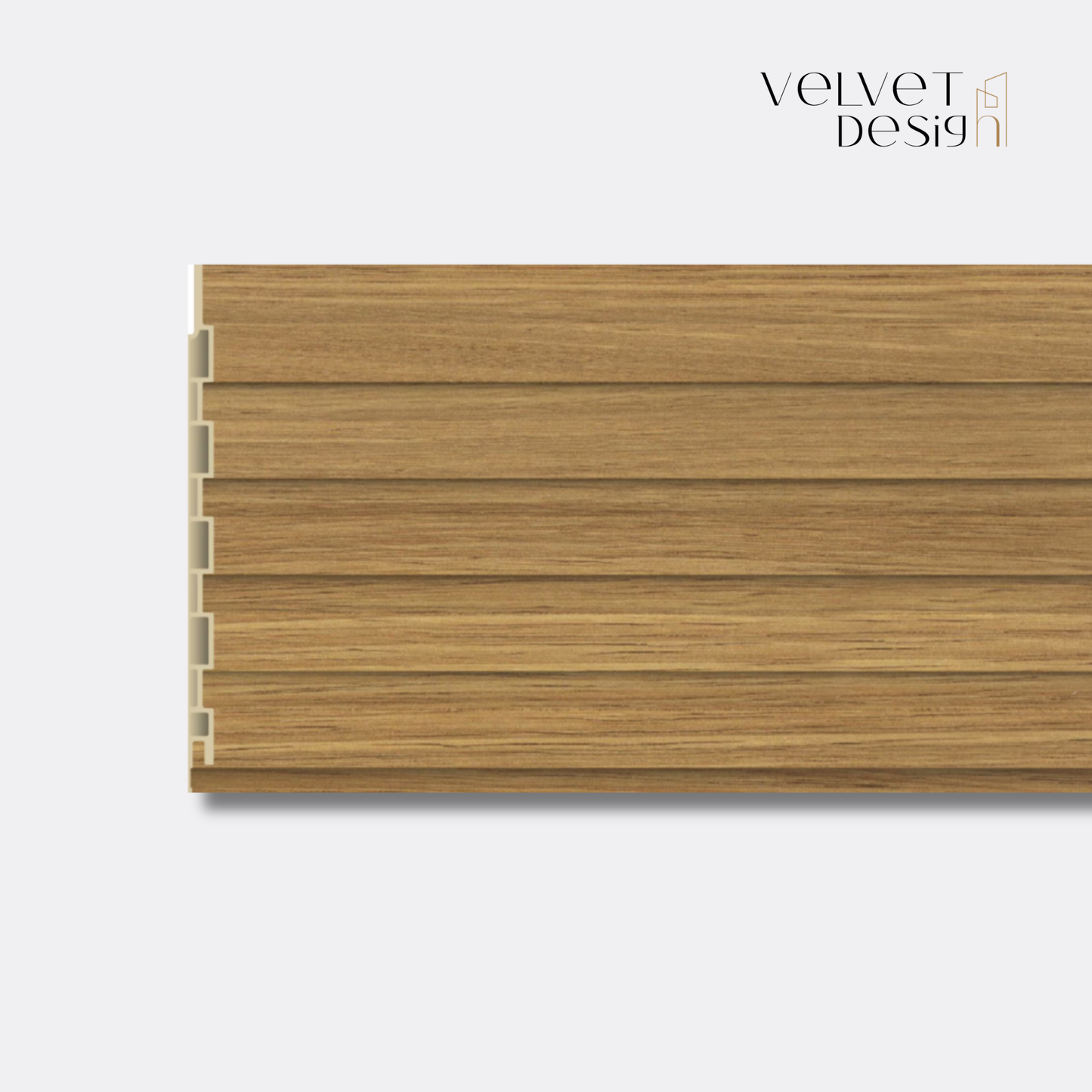 Panou decorativ din PVC (Policlorura de Vinil), Usor, Durabil, Rezistent la Umiditate, Mucegai si Uzura, Culoare Lemn natur, 2.85 x 0.12 m, grosime 9 mm, VelvetDesign