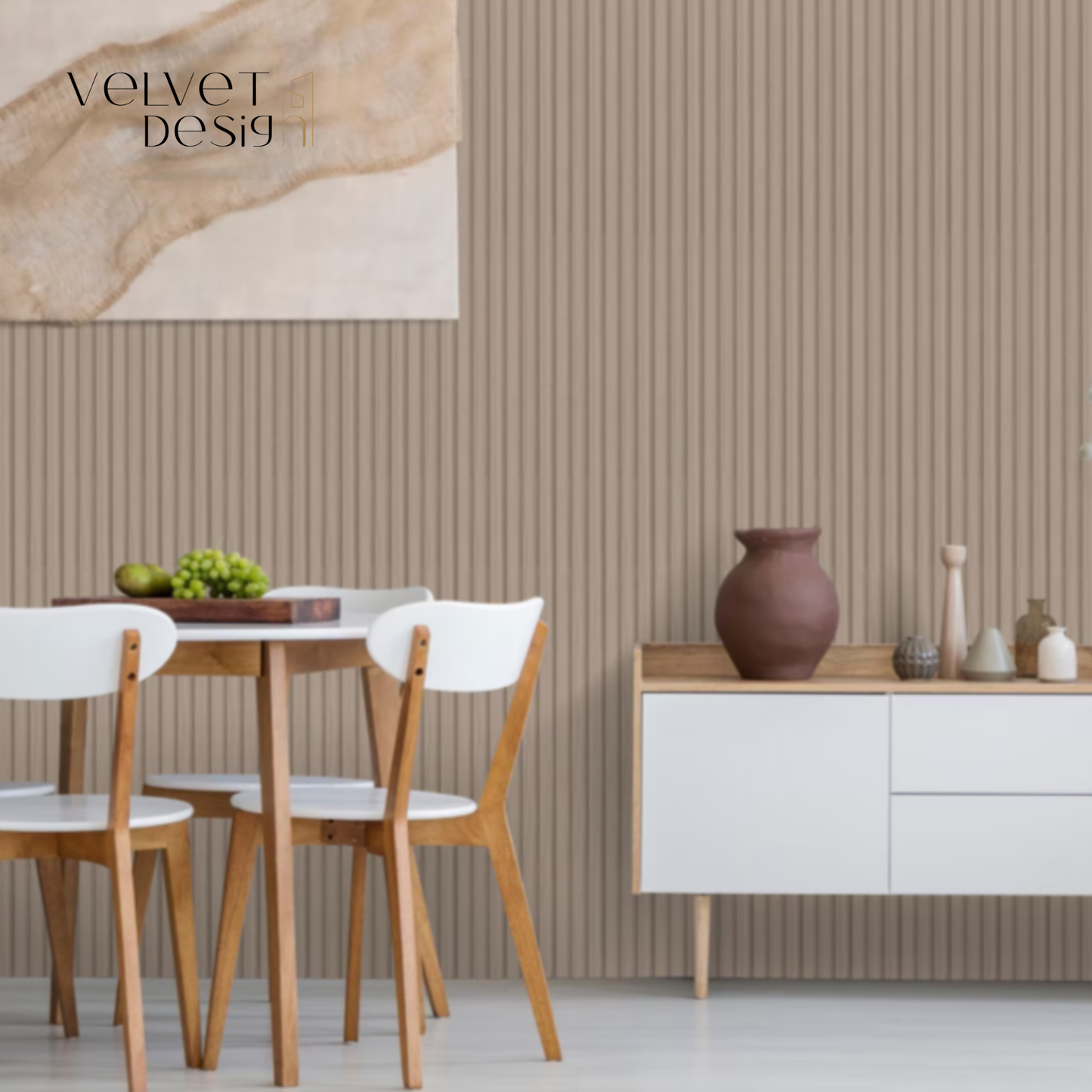 Panou decorativ din PVC (Policlorura de Vinil), Usor, Durabil, Rezistent la Umiditate, Mucegai si Uzura, Culoare Stejar Nordic, 2.85 x 0.17 m, grosime 9 mm, VelvetDesign