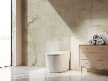 Panou SPC Premium StoneLine, Impermeabil si Ultra-Durabil, Finisaj mat, 900 x 450 x 4 mm (0.41 mp suprafata acoperita), culoare Crem Marmura Perlino, Velvet Design