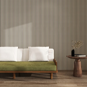Riflaj decorativ tip panou acustic, MDF, stejar inchis