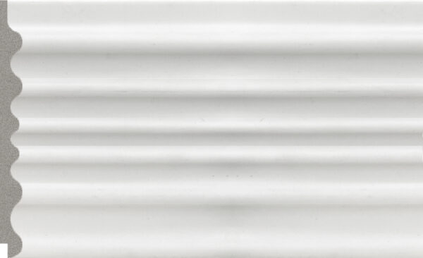 Panou decorativ, riflaj PS, alb - imagine 2
