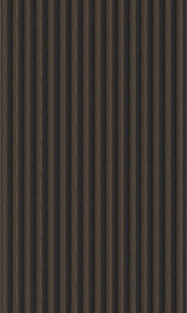Riflaj decorativ tip panou acustic, MDF, stejar ars - imagine 2